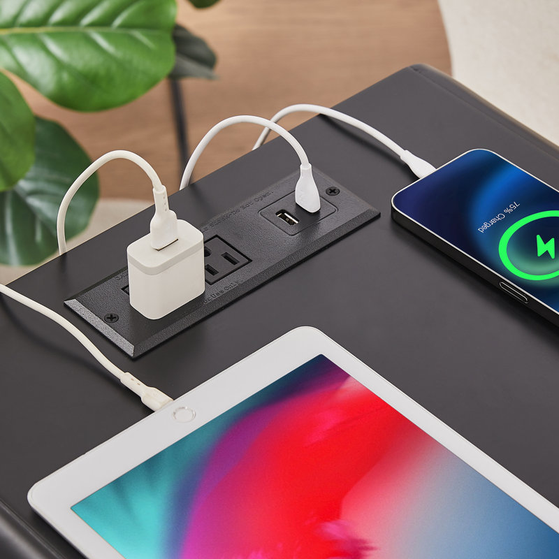 Trent Austin Design® Miramontes Nightstands with Charging Station End Table Bedside Tables with